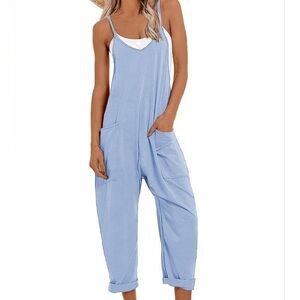 ‼️Last Chance‼️Efan Baby Blue Relaxed Fit Jumpsuit Medium Nwt